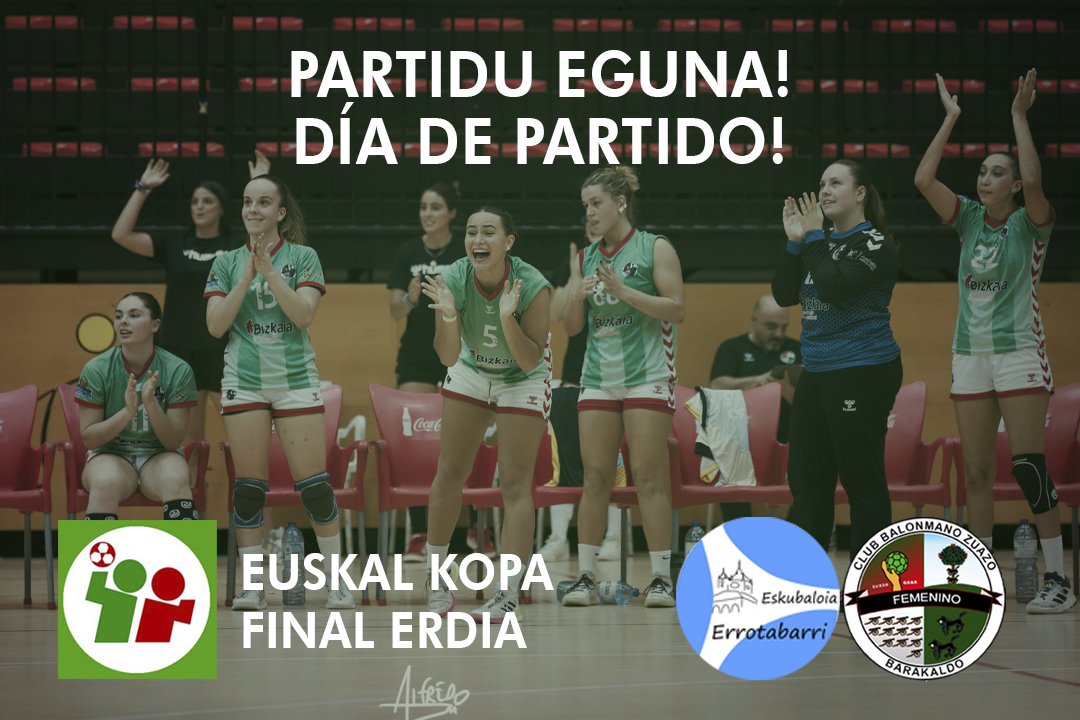 🏆 #EuskalKopa - Finalerdia
📌 M. A. Blanco - Ermua
📅 Gaur / Hoy ⏰ 20:00h
🆚️ <a href="/errotabarri1/">Errotabarri</a> - <a href="/CbmZuazo/">Club Balonmano Zuazo</a>
💻 Streaming: youtube.com/live/ldQYdgInl…
🎙 PARTIDU EGUNA! DÍA DE PARTIDO! Nuestras #GuerrerasZuazotarras 🔴⚫️ no se dejarán nada en pos del pase!
📸 <a href="/aglphotosports/">Alfredo G.L.</a>
#ZuazoGara