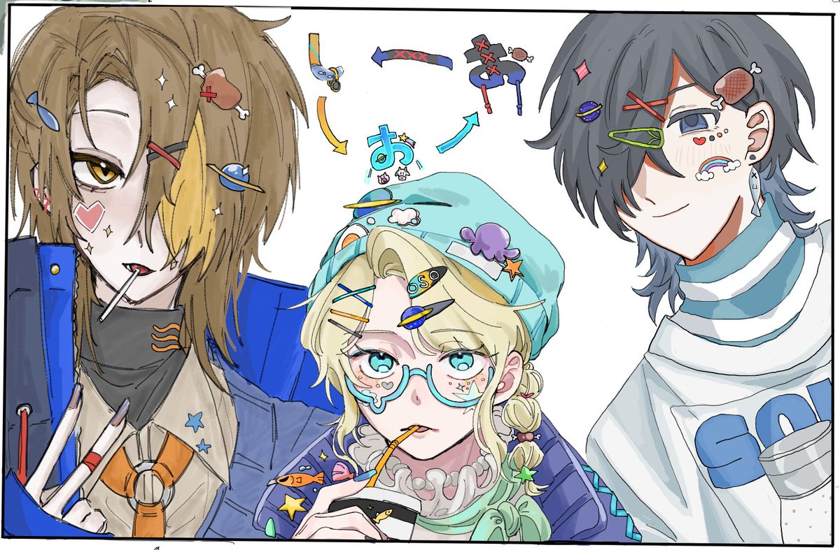 kenkouke1110's tweet photo. ꒰ঌおしお合作໒꒱

約3年の時を経て…‼️
完成…‼️

描いた人↓
🎧→🍖
🛸→🎧
🍖→🛸 https://t.co/pf3KHMUBpM