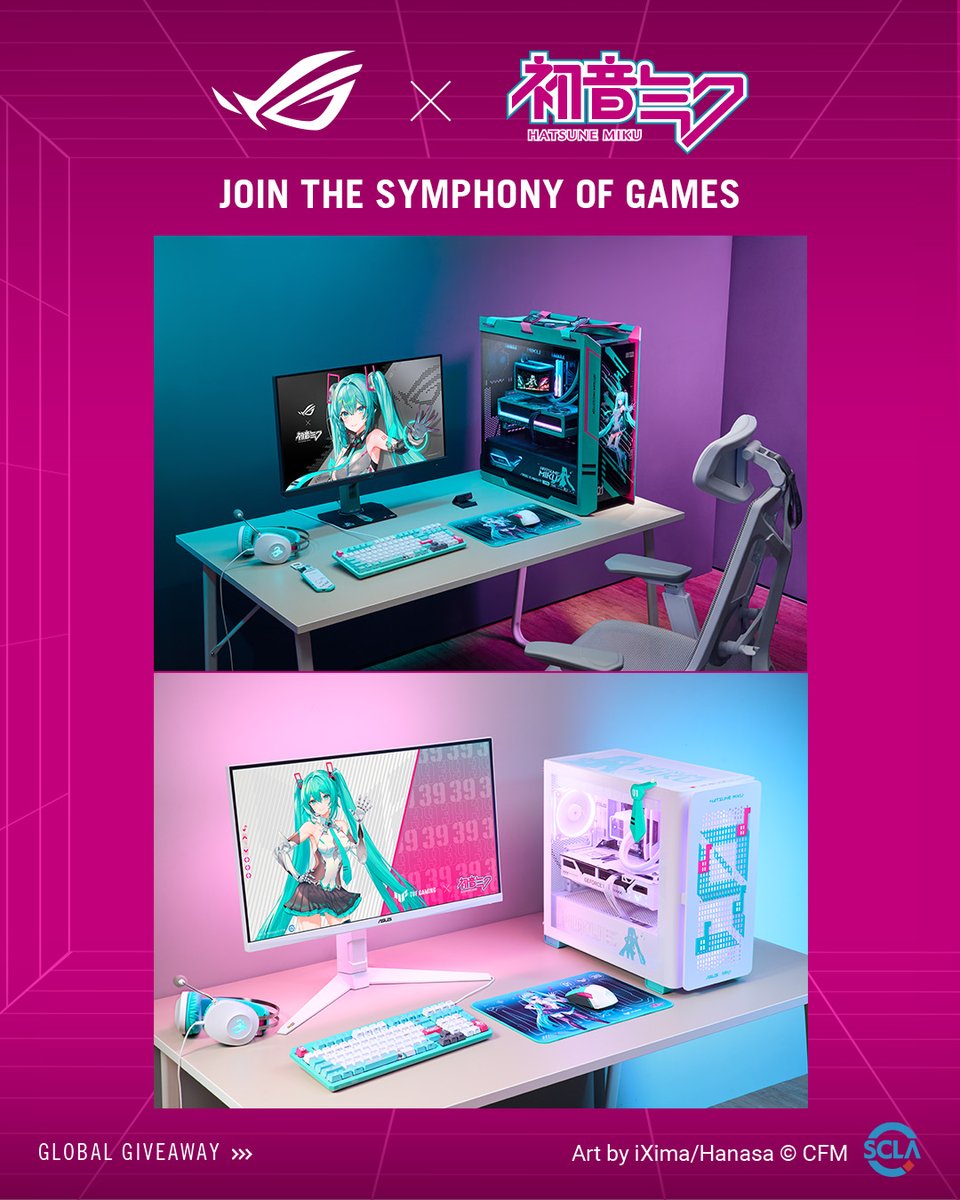 ASUS_ROG's tweet photo. Extreme Miku energy detected. 💙✨

🎄This season, the ROG × Miku case is here to brighten your holidays with a dash of gratitude and glow!

Complete the festive tasks and win your ROG × Hatsune Miku prizes! 😉
👉🏻 https://t.co/GPWk8x5HWw

Quick, tell us which one's your vibe? https://t.co/HHgjexZPp5