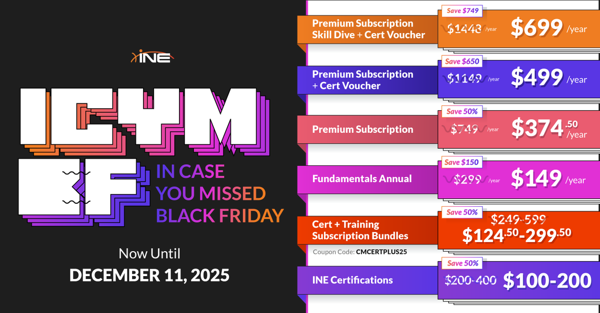ine's tweet image. In case you missed Black Friday, you’ve got 3 days. 🙌 Dec 9–11 deals are live: bit.ly/3YgxKww 

Grab the bundle that fits your goal and end 2025 with new skills. 🔥 

#BlackFridayDeals #Upskill #Certifications