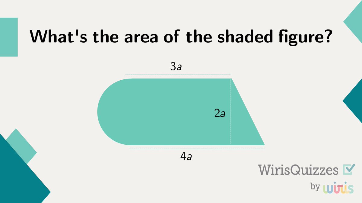 WirisQuizzes's tweet image. What’s up, quizzers?🙌

With the information given, can you find out the area of this figure?

Share your answer in the comments👇

#WirisQuizzes #mathquiz #mathproblem #mathexercise #problem #MathType #math #mathematics #geometry #STEM