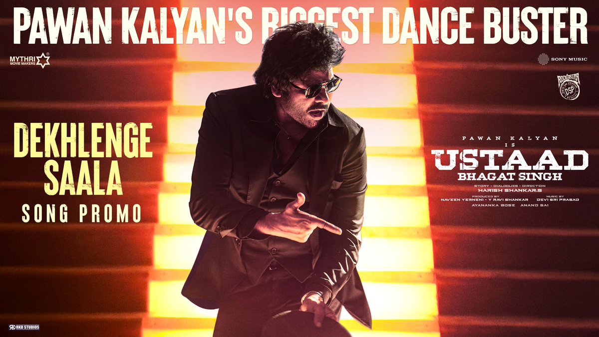 TrendPSPK's tweet photo. Pawan Kalyan's Biggest Dance Buster 🔥🥵🕺

#DekhlengeSaala Song Promo out now.

▶️ https://t.co/IAX7IMdMTN

#UstaadBhagatSingh @PawanKalyan @harish2you @UBSTheFilm https://t.co/X2UA6Mt8z1