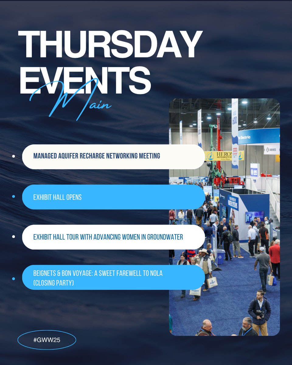 Groundwater Week 2025 begins today! 💧 
From the first session to the engaging talks and workshops, you can feel the energy of professionals coming together to share ideas and strengthen our industry. Make sure you get your badge at the registration desk so you don’t miss a