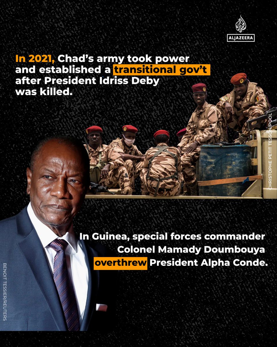 Benin’s gov't says the country’s armed forces have thwarted an attempted coup, after soldiers appeared on state television and announced the removal of President Patrice Talon.

Here's a closer look at recent coups shaping West Africa⤵️