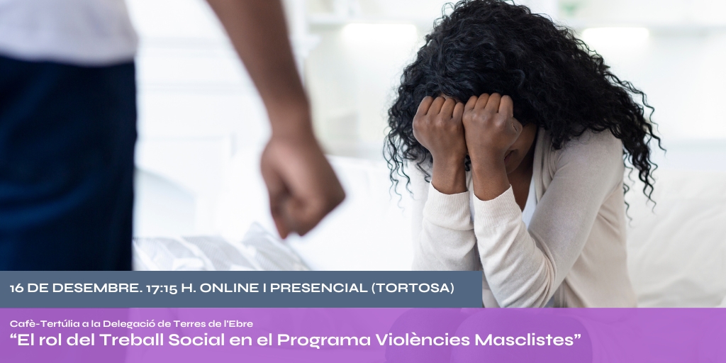 El #TSCATTerresEbre organitza un cafè tertúlia sobre el paper del #treballsocial en el programa Violències Masclistes (VIMAS). 

🟣 Reflexionarem sobre els reptes de conciliació entre les necessitats emocionals i de protecció de les víctimes i les exigències procedimentals de