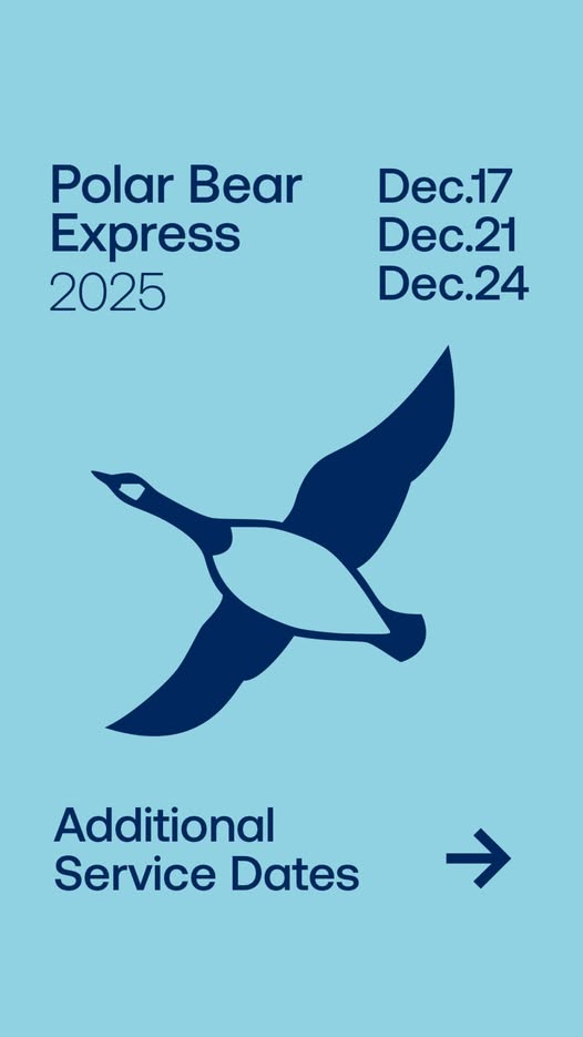 NorTracksBlog's tweet image. Additional service dates for the Polar Bear Express in December 2025
#PolarBearExpress #ontarionorthland #passengerrail