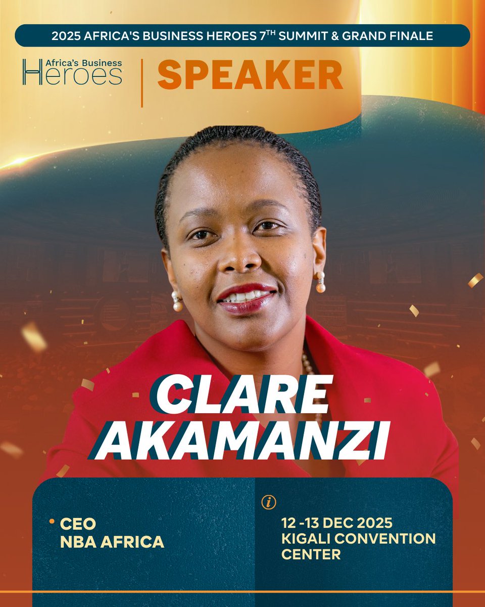africa_heroes's tweet image. Africa’s visionaries take the stage at the 7th ABH Grand Finale. Clare Akamanzi, Wawira Njiru and moderator Ruvheneko Parirenyatwa unpack what it takes to build a future powered by innovation, leadership and opportunity. Join the conversation in Kigali, Dec 12–13. Register free.