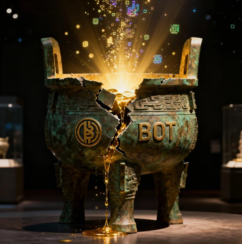 BronzeOracle's tweet photo. $BOT shines! Bronze mythical tokens, community HODL builds empires. Buy early to enjoy multiplication potential, and viral narratives sweep the world! To hold is to win!🚀 https://t.co/HGS2Fqjk8h