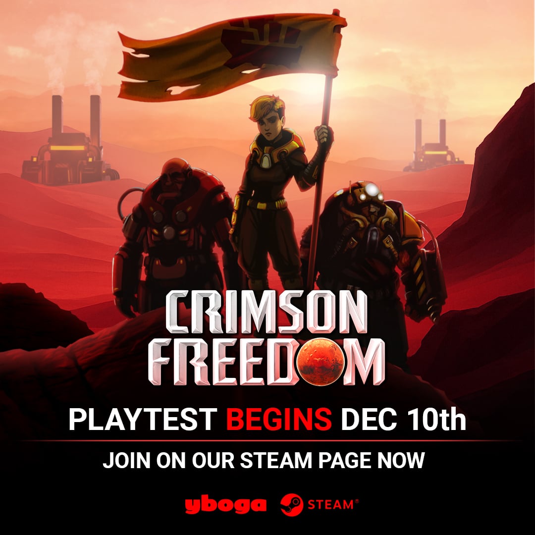 Your first ever chance to try out Crimson Freedom (and break it) is coming tomorrow! The play-test will feature a skirmish map, with you commanding the Red Rebellion faction going up against our Orbis Concordia AI.

Sign up on our Steam page!