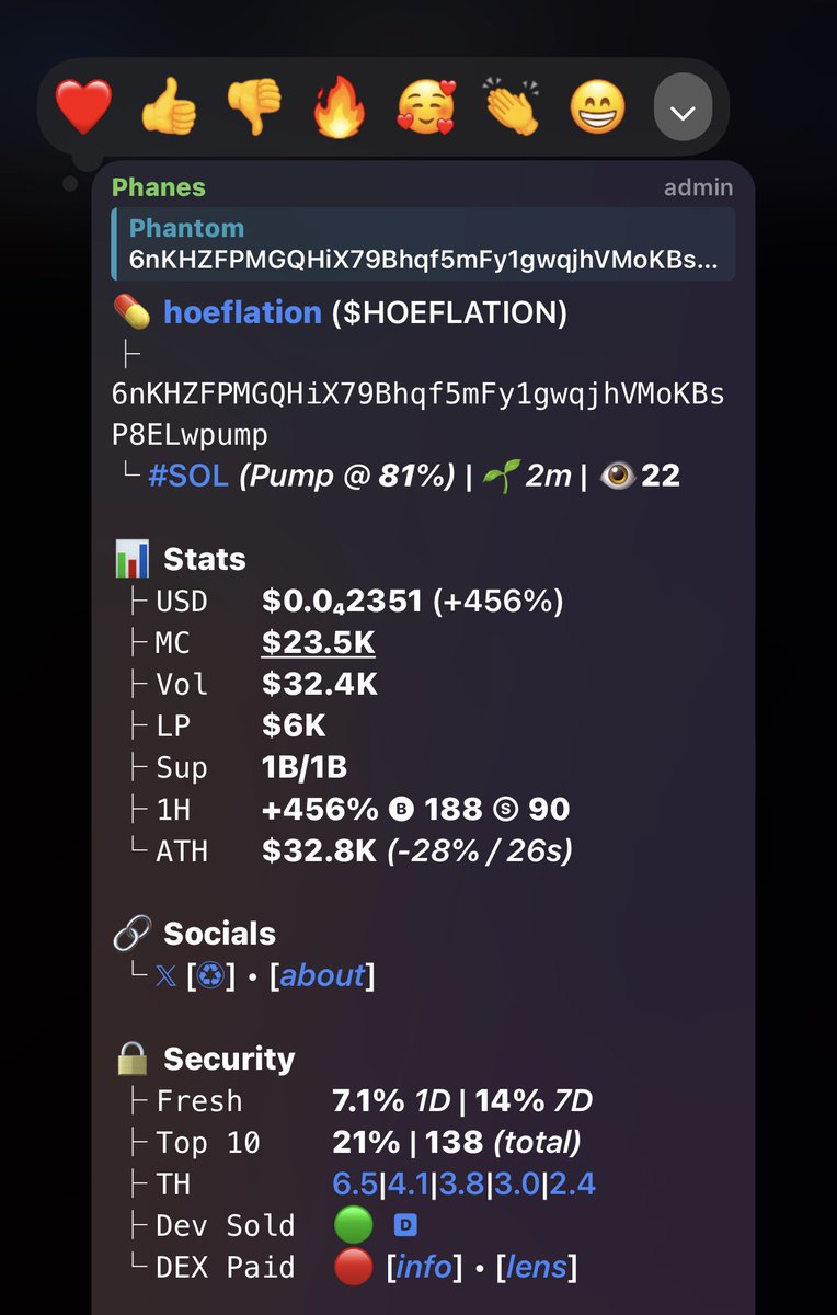 cheffphantom's tweet image. 5x up from my call on $hoeflation
CA::

6nKHZFPMGQHiX79Bhqf5mFy1gwqjhVMoKBsP8ELwpump

YO! You Still Buying After the Pump? 😅
While you wait, we’re already IN.

💥 Join our VIP ECA Gang
DM:: t.me/phantom_caller for entry
#solana #memecoin #crypto #memecoin1000x