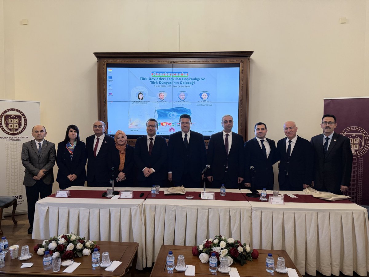 Bugün, Ankara Sosyal Bilimler Üniversitesi Rektörlüğü (ASBÜ) Bölge Çalışmaları Enstitüsü ev sahipliğinde düzenlenen “Azerbaycan’ın Türk Devletleri Teşkilatı ve Türk Dünyası’nın Geleceği” başlıklı panele katıldık. 

Türk Devletleri Teşkilatı dönem başkanlığını üstlenen
