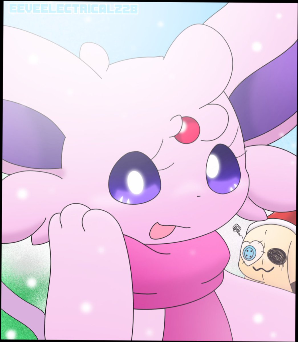 Head's up everyone! Winter's comin' to town!! Better gear up for the snowy weather just like pooka!! 

Hehe a fanart for ze amazing pooka and her little friend Mimi! X3

#EeveelutionSquad #eeveelution  #espeon