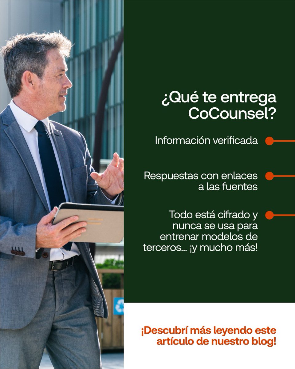 No usar IA en la tarea legal ya no es una opción, por eso y para que trabajes con confianza, en este artículo despejamos dudas éticas o de seguridad sobre esta nueva tecnología. ¡Leé el artículo completo!
ow.ly/5jz250XGeTL.