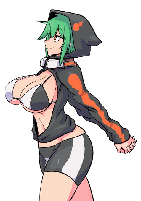 私にも「横向きの四ノ宮リナを描け」というお告げが届いたので描きました。