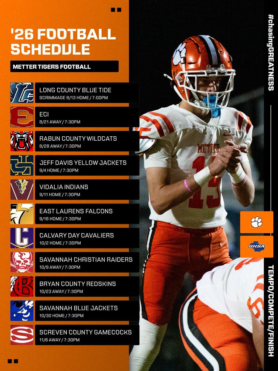 Metter Tiger Football tweet media