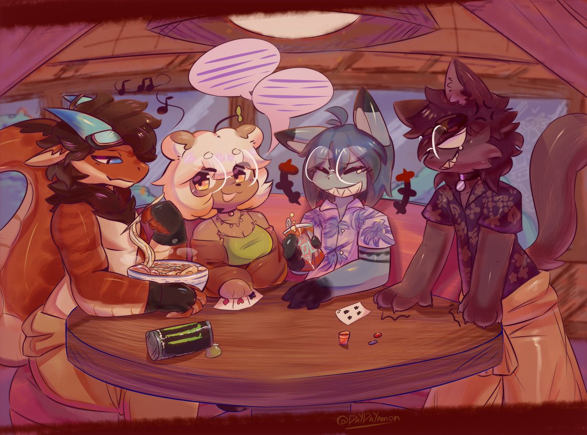 ABUH! Kobold and all of his friends! 
Done by <a href="/DayDayamon/">DayDayamon 💎~ 🇻🇪 ~ comms closed</a>!
Me, <a href="/Rakkooiii/">ʚ✦ɞ Rakkooii ʚ✦ɞ</a>, <a href="/grimstr14/">Grim</a>, and Whiskey!