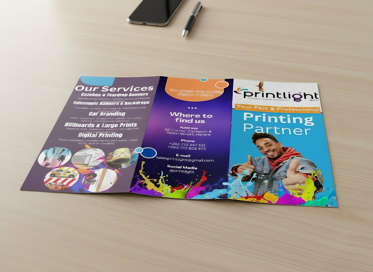 MalcomMStudio's tweet image. Here is a Tri-fold Brochure i did for a print company called Printlight. I made it colorful to match the vibe of the company as they always present themselves in a fun and colorful way.

#BrochureDesign #TrifoldBrochure #PrintMarketing #PrintCompany #GraphicDesign