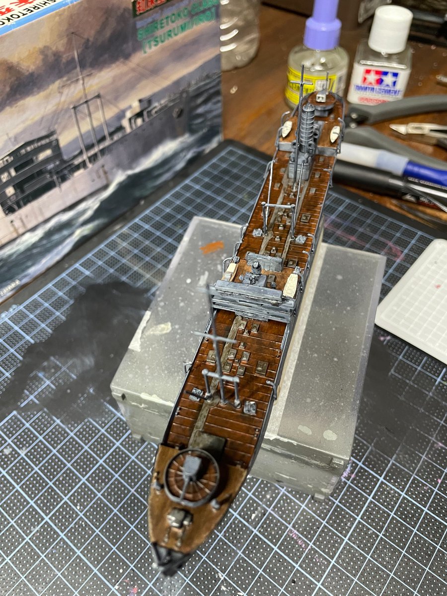 日本海軍給油艦 知床型 鶴見・石廊 上部構造物完成しました､後は塗装