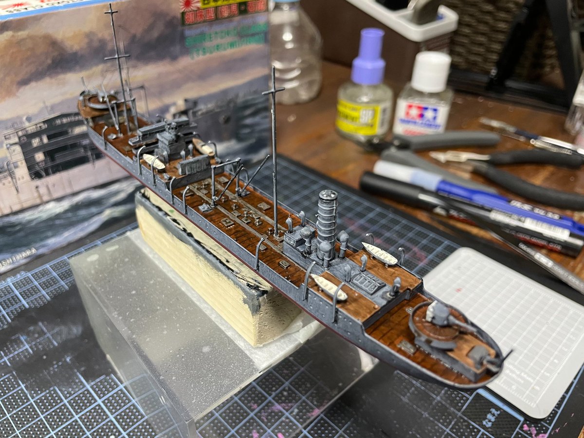 日本海軍給油艦 知床型 鶴見・石廊 上部構造物完成しました､後は塗装