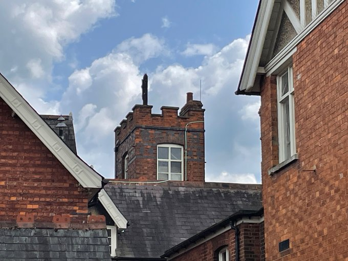 Below this water tower at Bletchley Park was the top secret Station X in early part of the war!

A clandestine radio station run by MI6 until February 1940...