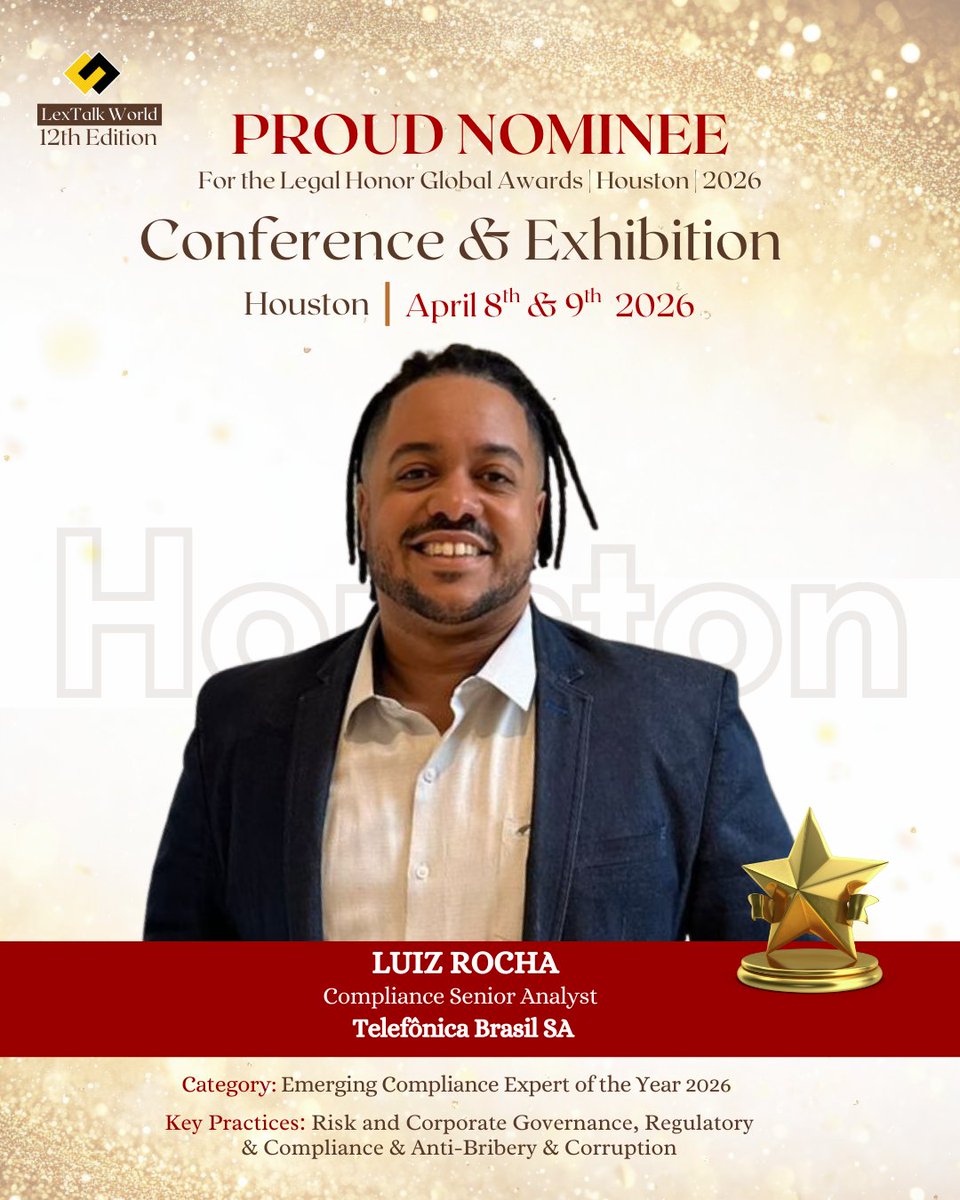 lextalkworld's tweet photo. We are excited to announce that Luiz Rocha is a proud #nominee for the Legal Honor Global Awards 2026! As the evaluation process unfolds, we are eagerly awaiting the final results—fingers crossed!

Check Your Eligibility: https://t.co/BLdQ601K9D

#LegalHonorAwards2026 #LegalEvent https://t.co/CF3NhU9n7p