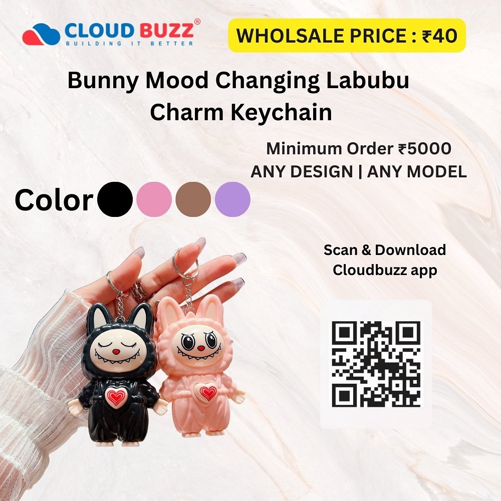 cloudbuzz2222's tweet image. Tiny size, huge cuteness overload 🐰💫
Labubu Mood Keychains that instantly brighten your day!
Hang them on your bag, keys, or phone—style made fun 😍
Grab your favorite color now!

#LabubuCharm #CuteKeychains #CloudBuzzIndia #AccessoryLove #TrendingNow #KawaiiStyle