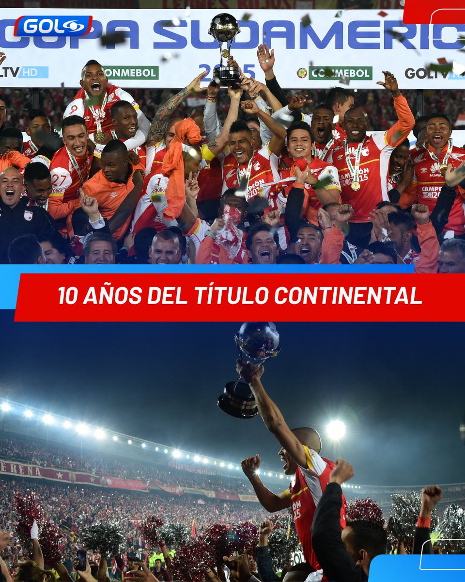 GolCaracol's tweet image. 🎉 ¡SE CUMPLEN 10 AÑOS DE UNA GESTA HISTÓRICA! 🔟🏆 Vea el especial de Gol Caracol: youtube.com/watch?v=V13cVa…

Un día como hoy, en 2015, Independiente Santa Fe levantó la Copa Sudamericana y se convirtió en el primer club colombiano en coronarse campeón de este torneo continental.…