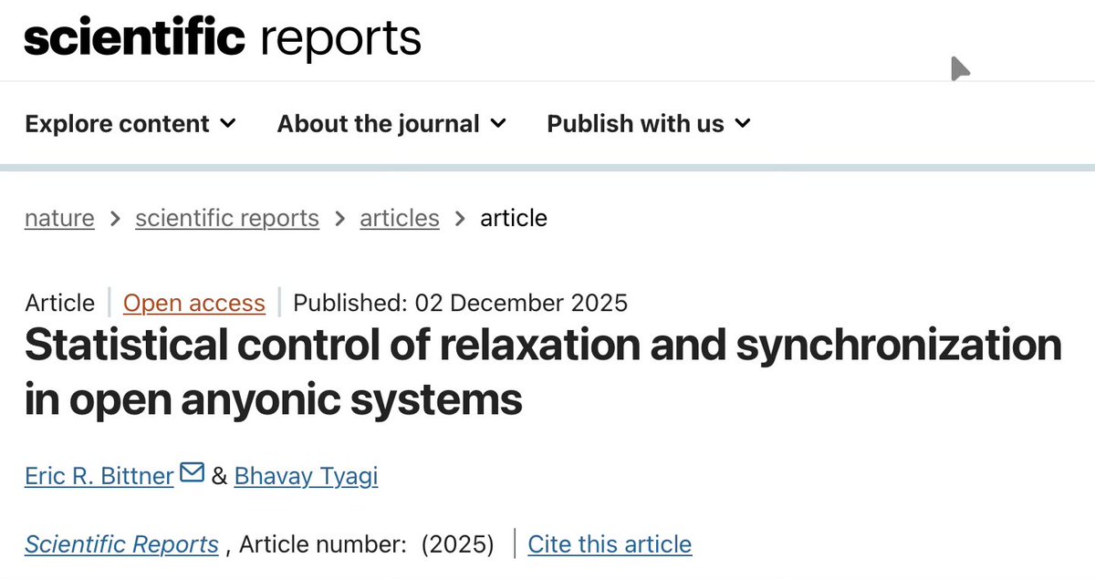 📣 Check out our New Paper in <a href="/SciReports/">Scientific Reports</a>.
 
Exchange statistics in two dimensions can give rise to exotic particles like anyons. For Abelian anyons one can think of continuously deforming canonical commutation relations between bosons and fermions. In this work Eric Bittner and