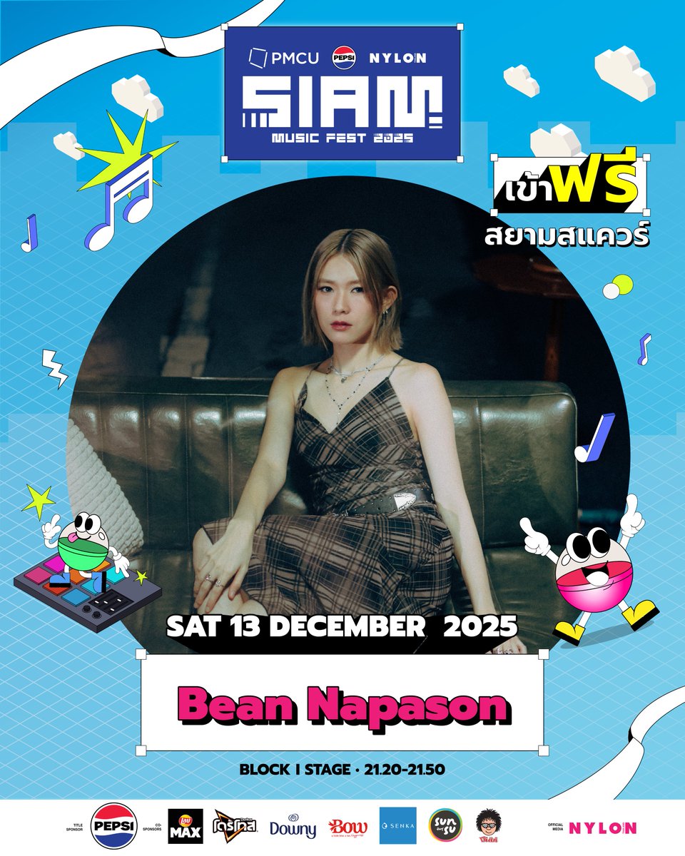 แอบมาหย่อนภาพศิลปินที่เราจะได้เจอกันในวันที่ 13 ธ.ค. นี้ ว่าจะเจอใครที่เวทีอะไรวันไหนเวลาเท่าไหร่กันบ้าง

แต่ถ้าอยากดูตารางโชว์ทั้งหมดก็ตามไปเซฟรูปได้ที่ tinyurl.com/4976h9y3

#SiamMusicFest2025 #GAVIND #DICE_SONRAY #VVV_TRIPLEV #BeanNapason