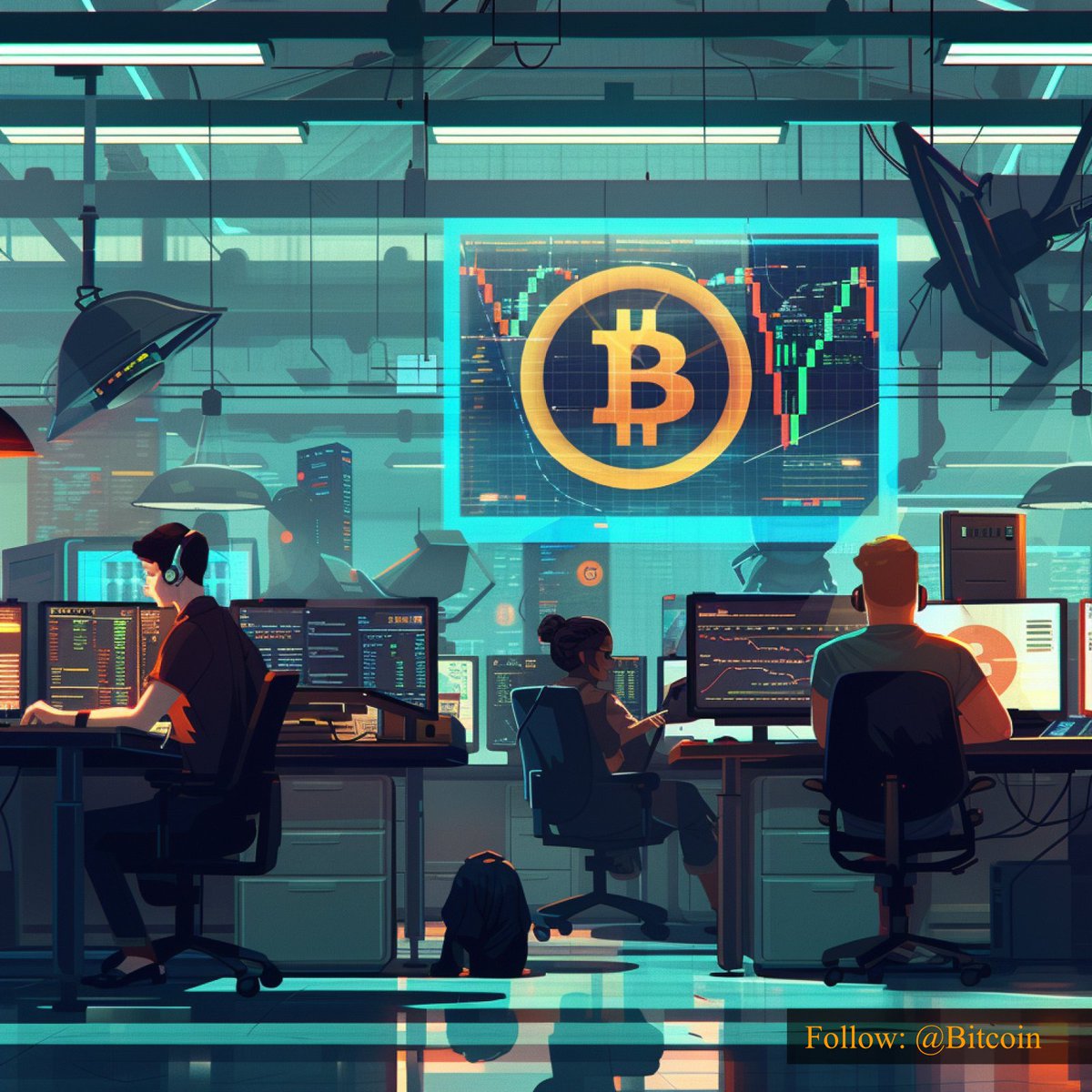 Bitcoin's tweet image. #Bitcoin does not rest. 💻📊 🚀