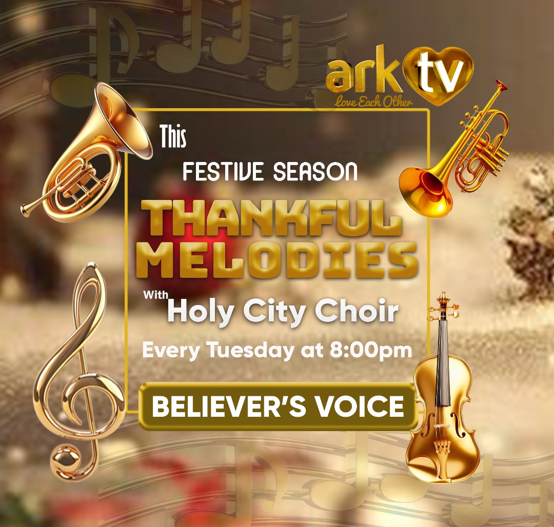 arktvworld's tweet image. Join us this Tuesday at 8 PM EAT on ARK TV for Believer’s Voice: Thankful Melodies. Let’s lift songs of gratitude together. 🎶🙏

#ThankfulMelodies #BelieversVoice #GiveThanks #arktvug