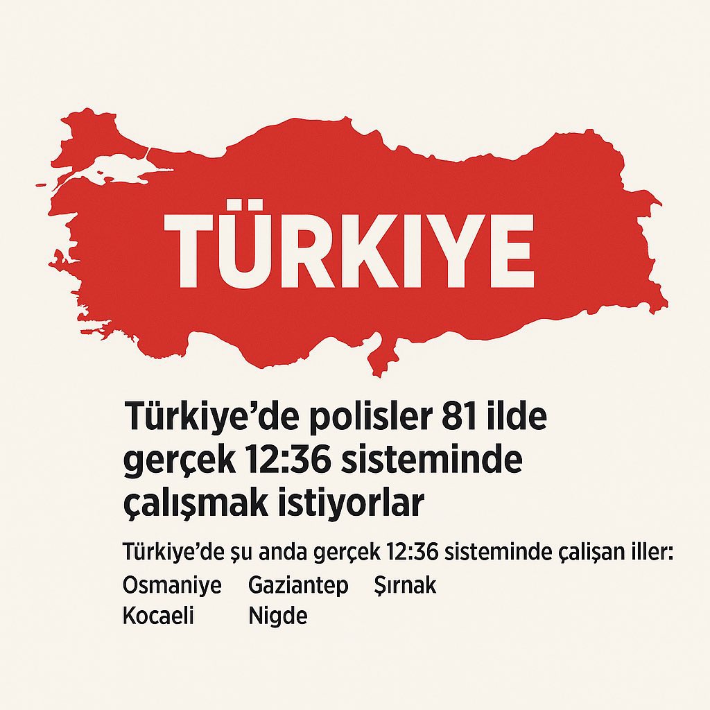 Türkiyede polisler 81 ilde gerçek 12-36 sisteminde kanunla belirlenerek çalışmak istiyor. 160 saat üstü fazla mesai verdiğinizde tüm sorun çözülecek
