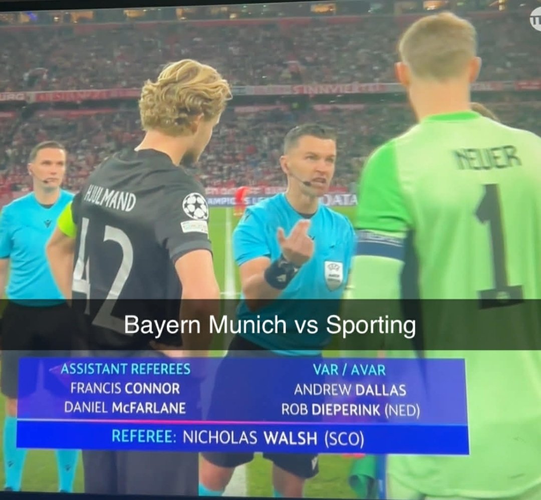 dufcway's tweet image. How's he allowed to referee a Champions League game then 😂😂