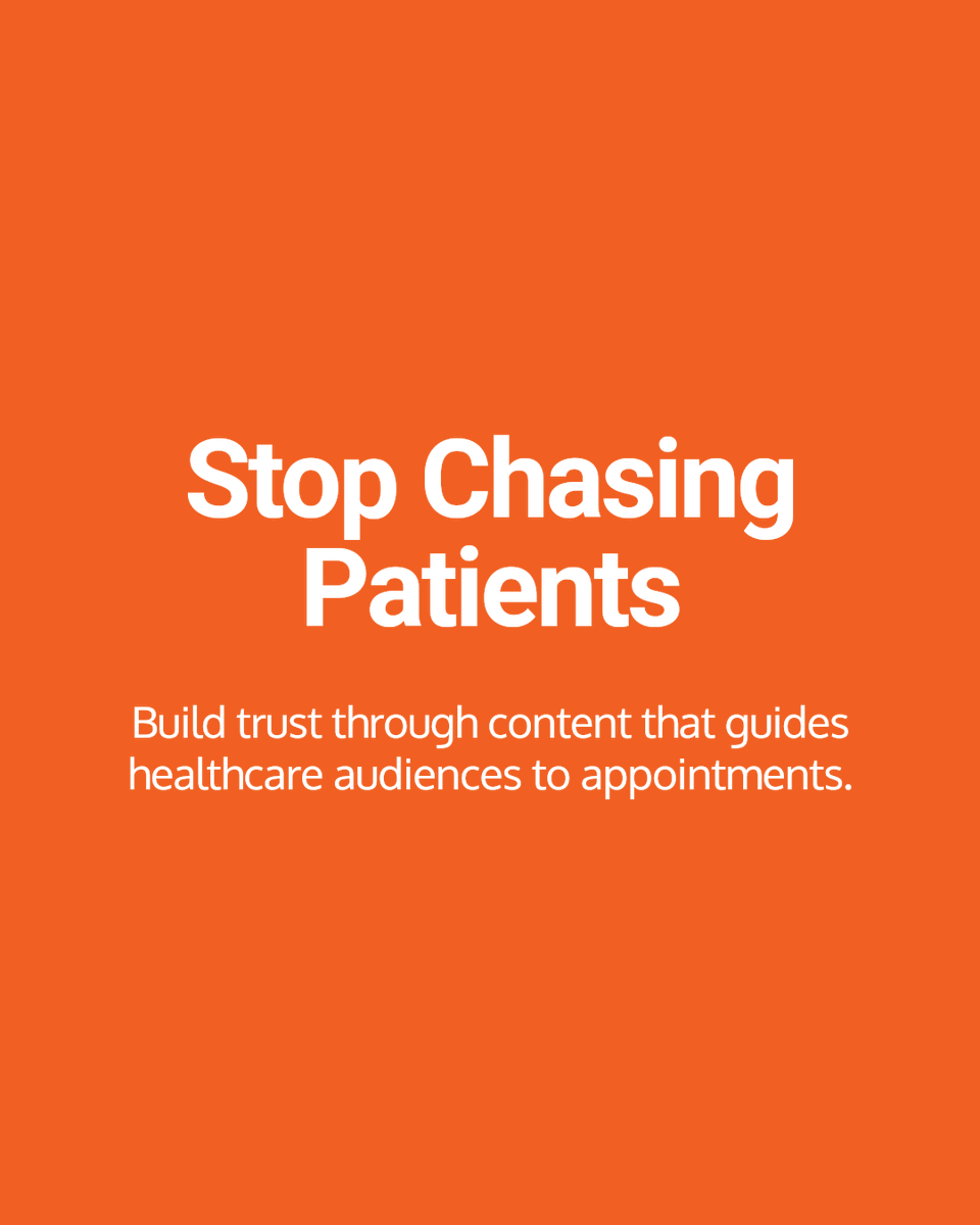 Content isn't just posts—it's a system that builds trust. Guide healthcare audiences from awareness to appointment. Turn expertise into conversations that convert. Stop chasing patients. Start cultivating a community.