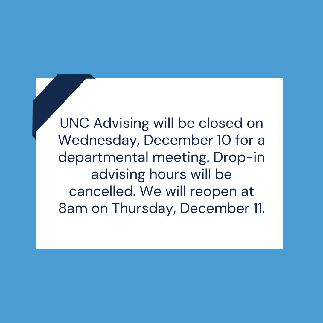 UNC Advising tweet media