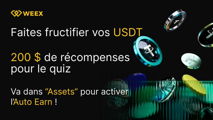 Félicitations aux gagnants du Quiz Auto Earn sur WEEX French !

Vous avez été nombreux à participer et à répondre au Quiz Auto Earn sur Weex.

Voici la liste des 10 heureux gagnants qui se partagent la cagnotte de 200 USDT 🎁👇

🏅<a href="/ELougbegnon/">Ezéchiel Lougbegnon</a>
🏅<a href="/Alberichere/">Alberic</a>
🏅<a href="/Weexup/">Précieux Adantofodji</a>