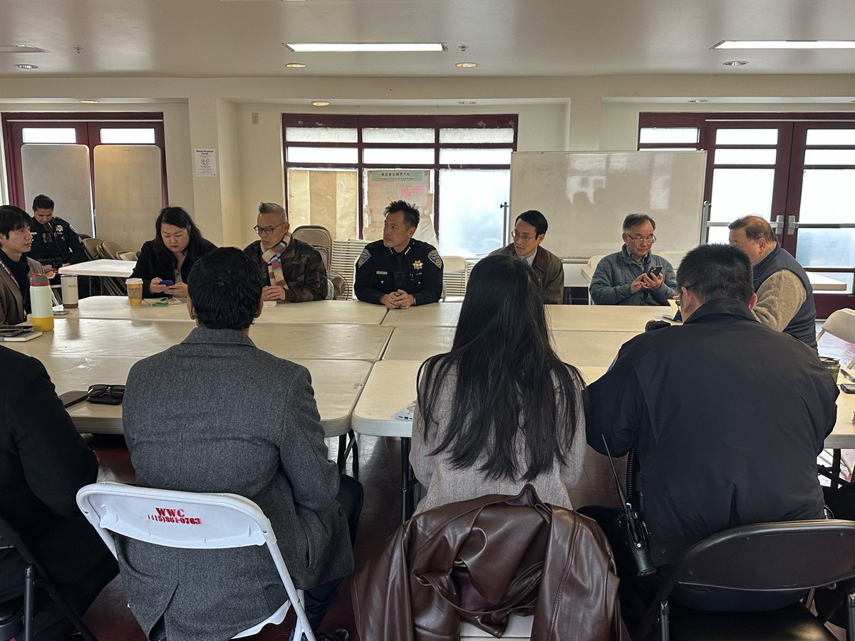 SFPD's tweet photo. SFPD was pleased to join our Chinatown community leaders, along with @SF_DPH, @SF_emergency, and @sfpublicworks, to underscore our commitment to help Chinatown thrive. https://t.co/GY4GcJzpaY