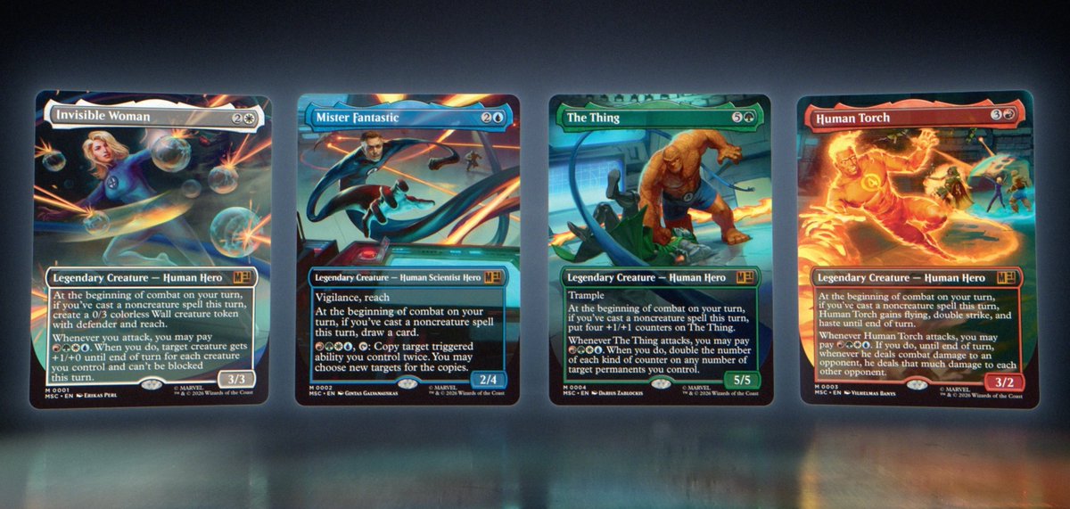 The Fantastic 4 are one of the 4 commander decks confirmed for Marvel Super  Heroes! #Marvel #MTGxMarvel