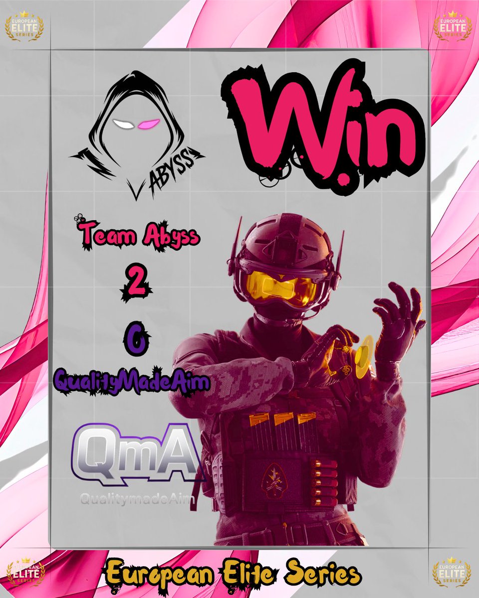 Another win in the EES! 🔥

We stay unbeaten in the <a href="/EuroEliteSeries/">European Elite Series</a> 2 wins in 2 games.

The grind continues, great momentum, great teamwork.

La strada è lunga ma stiamo andando forte. 🇮🇹🌌🔥

Forza Abyss! 🌌⚔️

#TeamAbyss #R6 #EES #europeaneliteseries