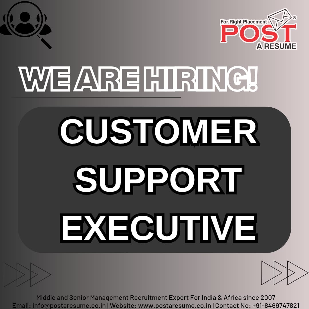 postaresume's tweet photo. 🚨Hiring Customer Support Executive in Ahmedabad Location

🖇Apply Now: https://t.co/SUoDVnMg9P

 #Customersupportexecutive #jobAhmedabad #opentowork #jobseeker #vipulmmali #postaresume #vipulthewonderful https://t.co/EDR3zjly2j