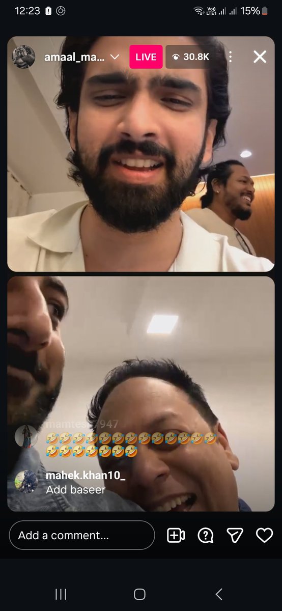 Ishikaxlove's tweet photo. Amaal got emotional seeing his bully gang 🥹❤️

#Amaalmallik #BaseerAli #Sheh https://t.co/29gPiUr5OF