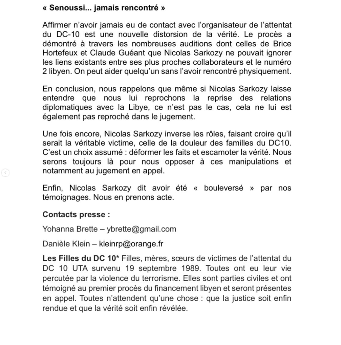 Francois_Ruffin's tweet photo. Les familles du DC-10 remettent les faits à l’endroit.

Quand Nicolas Sarkozy réécrit l’histoire, elles, elles se battent pour la vérité, depuis 36 ans.

Tout mon soutien. https://t.co/AAIqSUcNEP