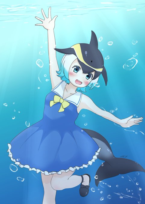 #今年一番伸びた絵ではないが個人的に気に入っている絵を貼る 

海! 