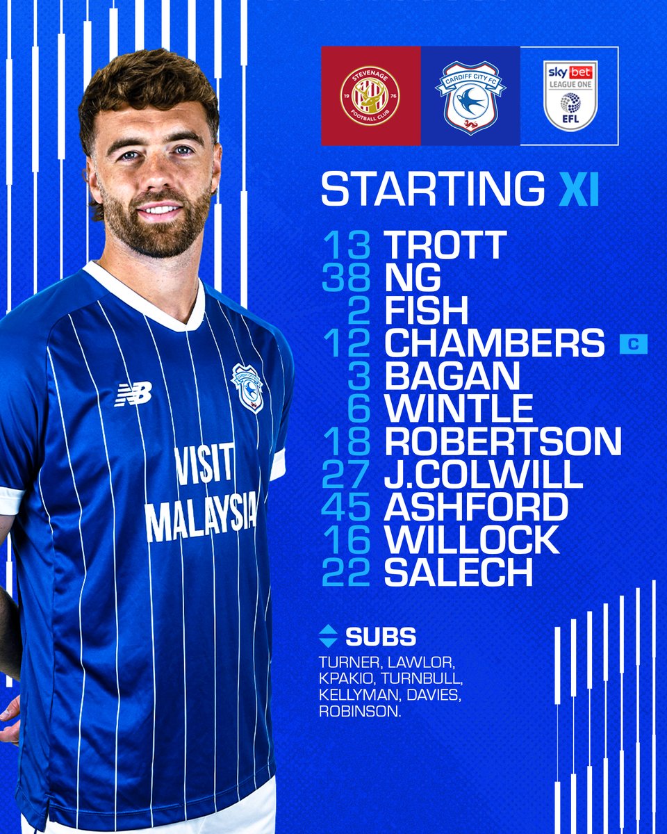 CardiffCityFC's tweet image. 🔢

Here's how the #Bluebirds line up for tonight's clash! 💙

#CityAsOne
