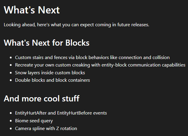 Exciting stuff for add-on creators in the upcoming releases!

Double blocks and block containers are the big highlights.
