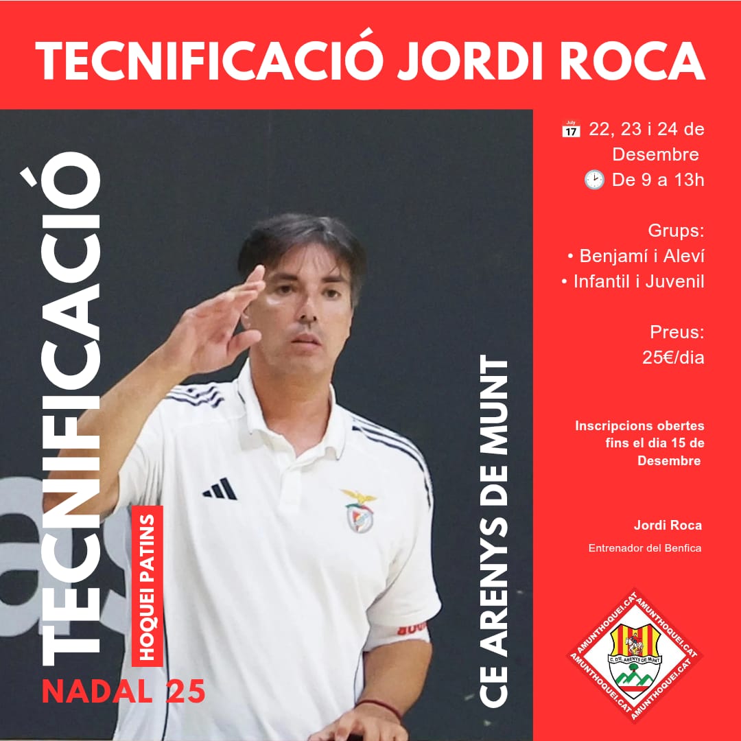 amunthoquei's tweet photo. ⚪🔴 Tecnificació Jordi Roca‼️ #Nadal25

Inscripcions obertes: amunthoquei@amunthoquei.cat 

2 grups: Benjamí/Aleví i Infantil/Juvenil 
22, 23 i 24 de Desembre de 9a13h
Arenys de Munt 

#hoqueipatins #arenysdemunt https://t.co/sb0HwykDrk