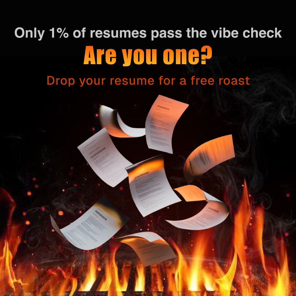 UIXLabs_co's tweet photo. Friend: “My resume is perfect.”
Resume Roast: “Bold of you to assume that.”
🔥 Test your ego → https://t.co/SCbdVEBOPd

#pikaroast #pikaresume #resumememes #funwithai https://t.co/1UVxoosvpv