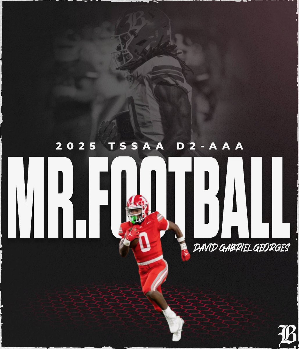 RaiderRecap's tweet image. 🚨🚨 2025 Div II-AAA Mr. Football🚨🚨

David Gabriel Georges

#WeAreBaylor @TSSAA @BaylorSchoolFB