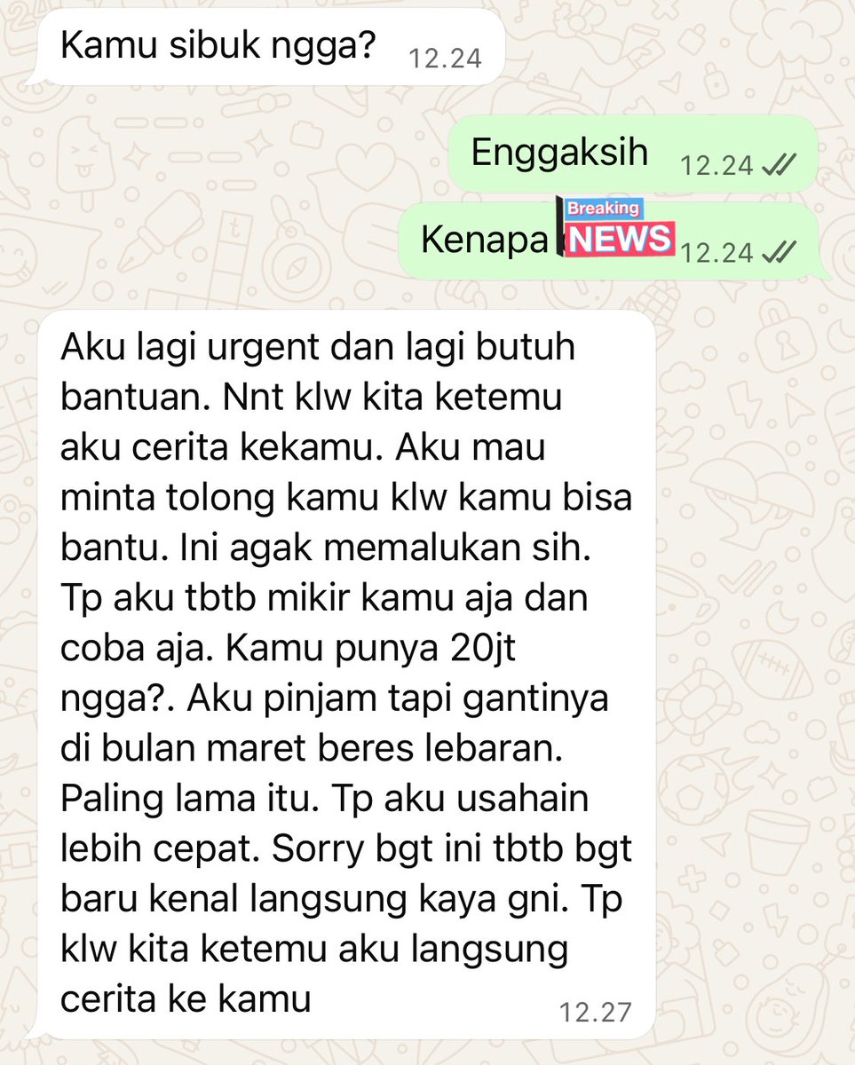 bukancelebrity's tweet photo. @Panggslv Ini juga ada gila gilanya, minjem 20 jokut kek gak mikir dulu, duit gw di atm aja dibawah 2 juta. Ini lagi segala minjem segitu https://t.co/nbFZCljwht