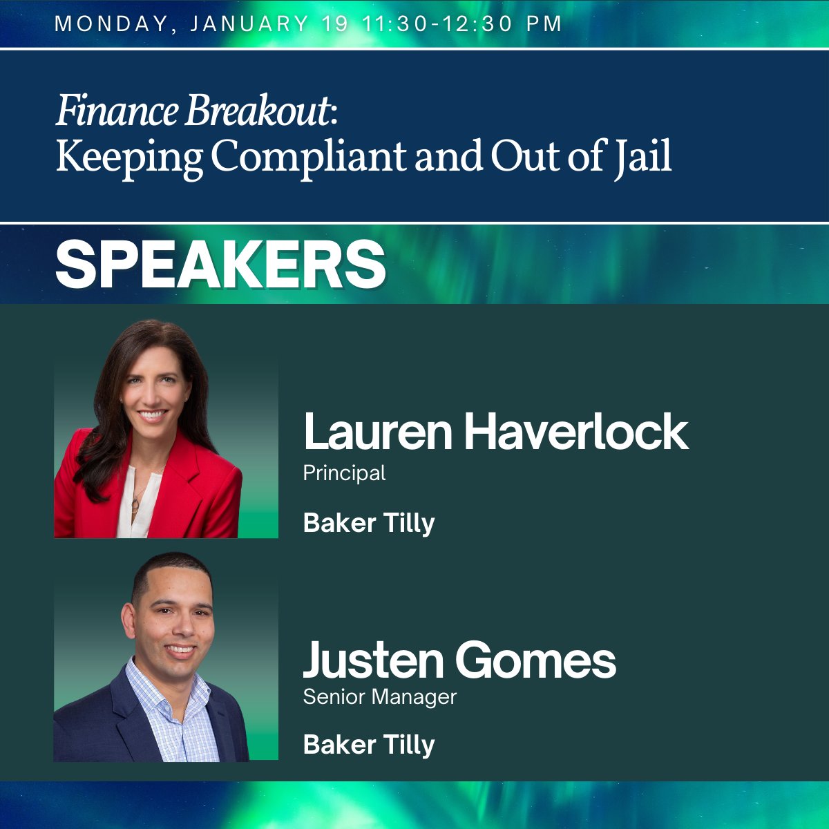 🌟Don’t miss our Finance Breakout Session: Keeping Compliant and Out of Jail. 

Staying ahead of fast-moving regulatory, accounting, and tax changes is critical for healthcare financial leaders. 

🗓️Don't miss this session!